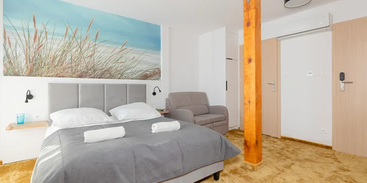 Relax priamo pri Baltiku: izba s kuchynkou, jedlo a neobmedzený wellness