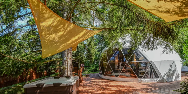 Glamping pri pláži na Slapoch: raňajky aj privátna vírivka a vonkajšia sauna