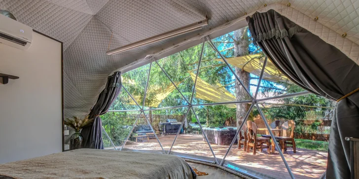 Glamping pri pláži na Slapoch: raňajky aj privátna vírivka a vonkajšia sauna