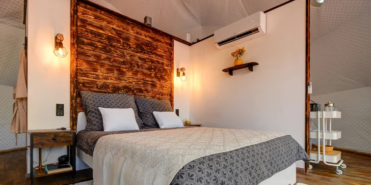 Glamping pri pláži na Slapoch: raňajky aj privátna vírivka a vonkajšia sauna