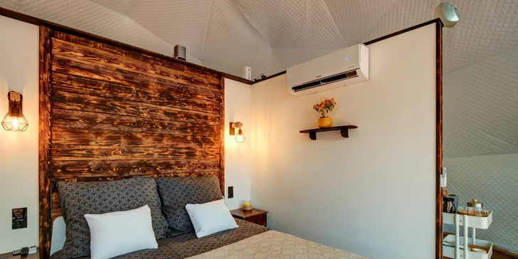 Glamping pri pláži na Slapoch: raňajky aj privátna vírivka a vonkajšia sauna