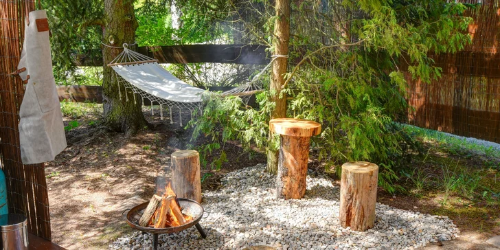 Glamping pri pláži na Slapoch: raňajky aj privátna vírivka a vonkajšia sauna