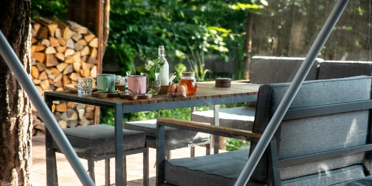 Glamping pri pláži na Slapoch: raňajky aj privátna vírivka a vonkajšia sauna