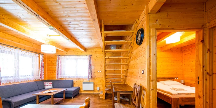 Lopušná Dolina po Tatrami: pobyt v izbách alebo chatke s wellness a možnosťou stravy
