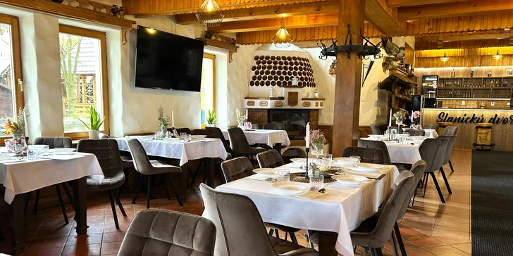 Pobyt v prostredí vychýreného Slanického dvora s privátnym wellness na brehu Oravskej priehrady