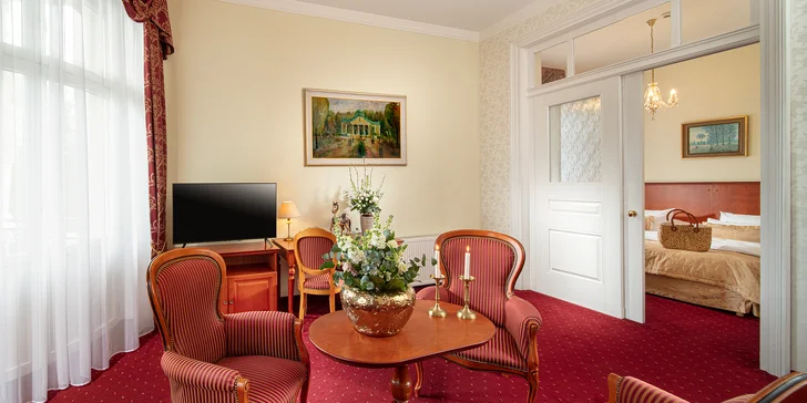 Pobyt v 5* hoteli v centre Františkových Lázní: raňajky alebo polpenzia, wellness aj procedúry