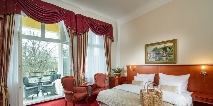 Pobyt v 5* hoteli v centre Františkových Lázní: raňajky alebo polpenzia, wellness aj procedúry