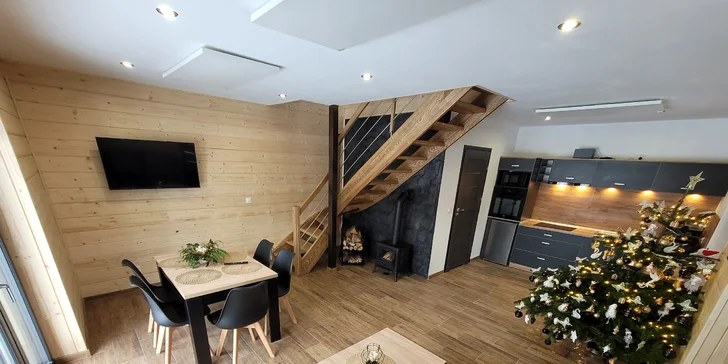 Luxusná chata v Kladskom kotli až pre 8 osôb: kuchynka, gril aj sauna