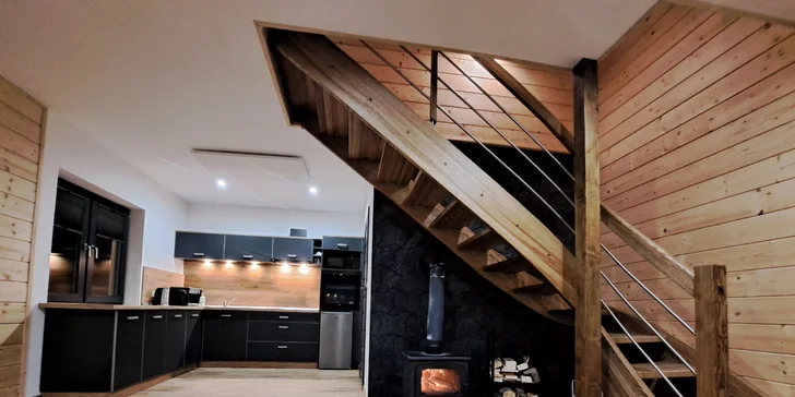 Luxusná chata v Kladskom kotli až pre 8 osôb: kuchynka, gril aj sauna