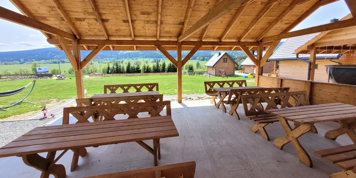 Luxusná chata v Kladskom kotli až pre 8 osôb: kuchynka, gril aj sauna