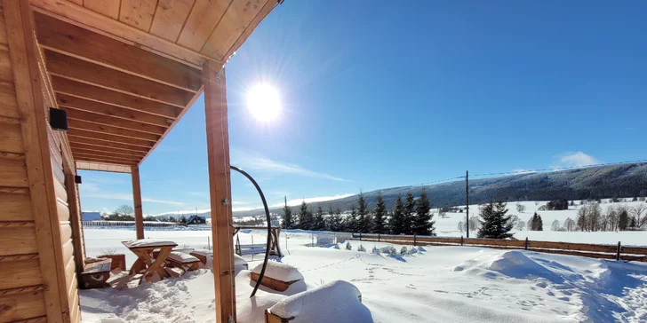 Luxusná chata v Kladskom kotli až pre 8 osôb: kuchynka, gril aj sauna