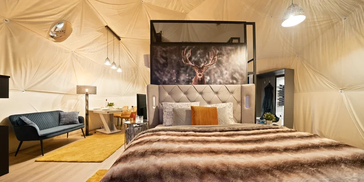 Pobyt v Špindlerovom Mlyne: moderný glampingový stan aj privátna infrasauna