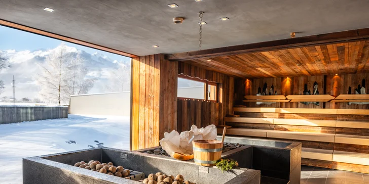 Dovolenka v Kaprune: moderný 4* hotel s polpenziou a bohatým saunovým a vodným svetom