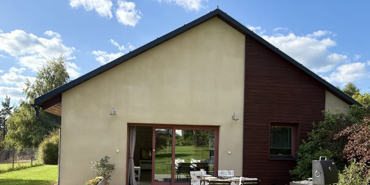 Dovolenka v oblasti Tiských stien: moderný prázdninový domček až pre 7 osôb, možnosť wellness