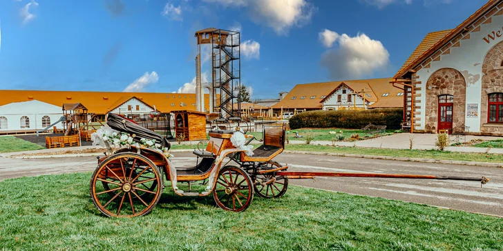 Pobyt v rodinnom rezorte Masarykov dvor na Podpoľaní so stravou, možnosťou wellness a širokou ponukou atrakcií