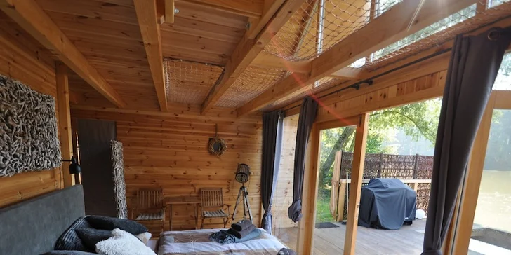 Kúzelný Lakehouse Amálka s neobmedzenou saunou, vírivkou a raňajkovým košom