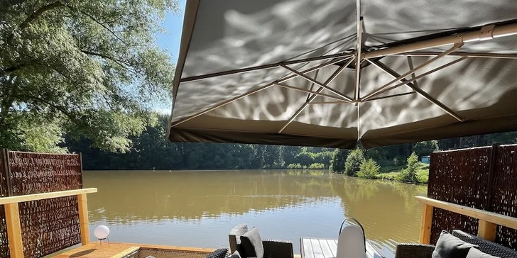 Kúzelný Lakehouse Amálka s neobmedzenou saunou, vírivkou a raňajkovým košom