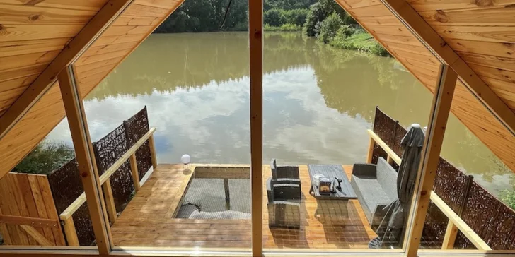 Kúzelný Lakehouse Amálka s neobmedzenou saunou, vírivkou a raňajkovým košom
