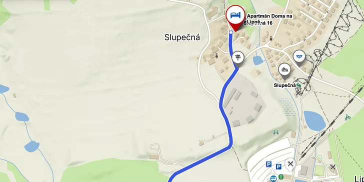 Krásny apartmán na Lipne až pre 6 osôb len kúsok od chodníka v korunách