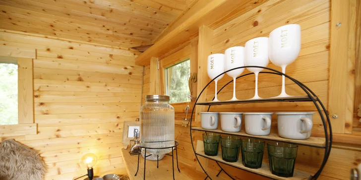 Netradičný relax v Českém raji: domček na strome až pre 4 osoby a zapožičanie loďky aj možnosť raňajkového koša