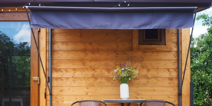 Relax na Vysočine: maringotka s raňajkami a neobmedzeným privátnym wellness