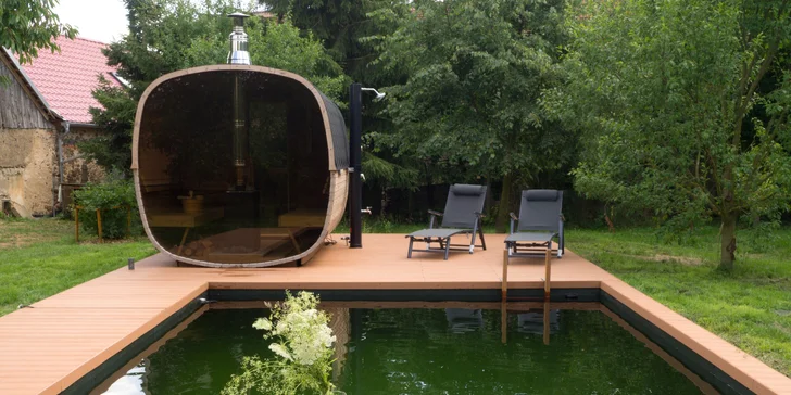 Relax na Vysočine: maringotka s raňajkami a neobmedzeným privátnym wellness