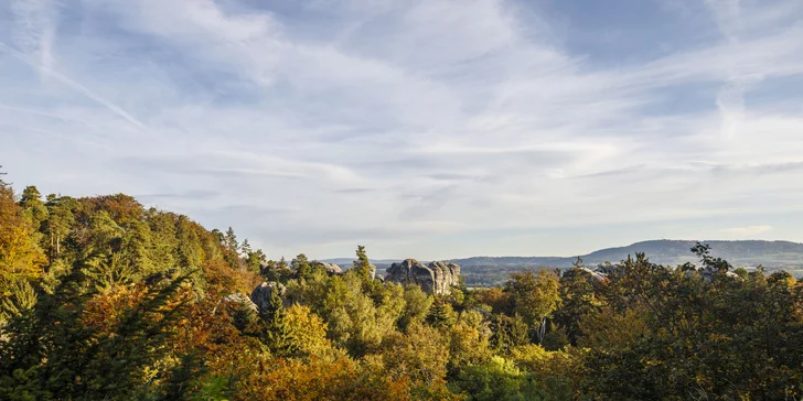 Zámok Hrubá Skála: polpenzia, vstup do wellness aj na vyhliadku, v cene aj procedúry