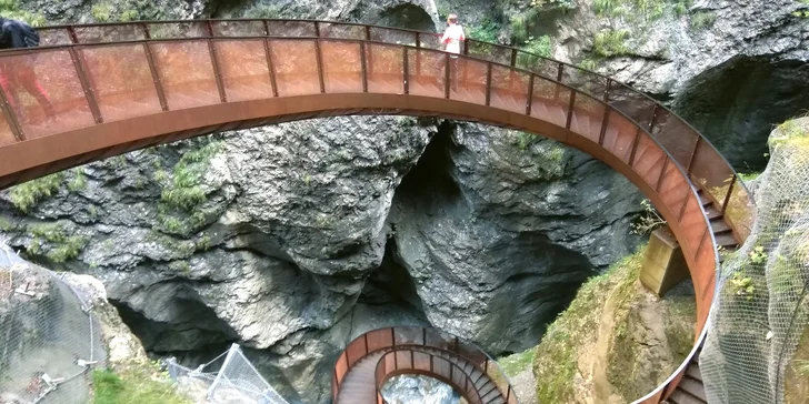 Jednodňový zájazd za najkrajšími tiesňavami rakúskych Álp: Sigmund Thun-Klamm, Kitzlochklamm, Liechtensteinklamm