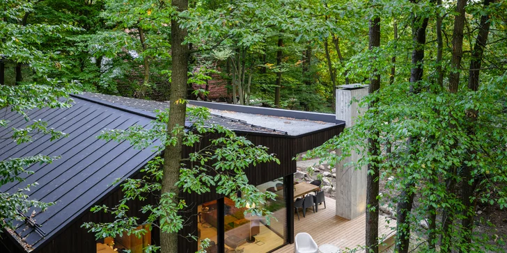 Luxusný chalet uprostred lesa neďaleko Ostrihomu, polpenzia aj súkromný wellness