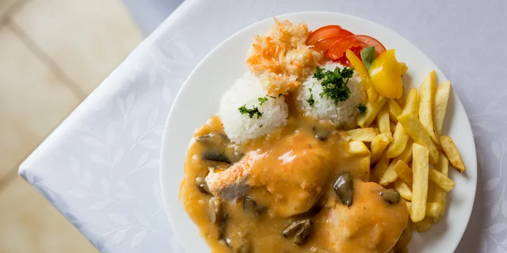 Denné menu v reštaurácii alebo s donáškou v cene