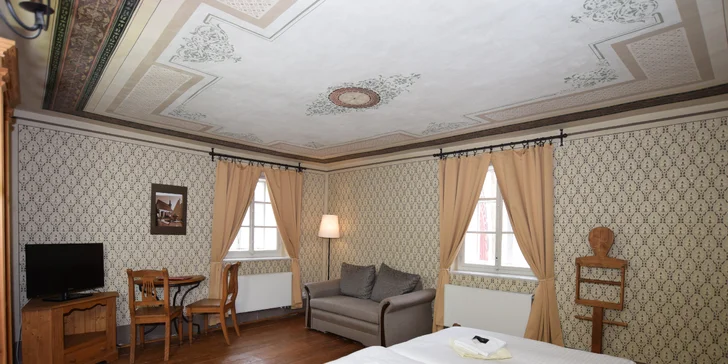 Romantika v Českém Krumlove: apartmán alebo izba pri krumlovskom zámku, vrátane možnosti raňajok