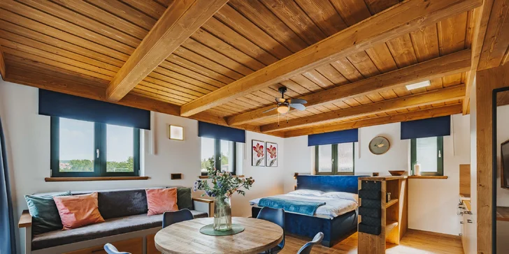 Nádherné apartmány na brehu Lipna: ubytovanie až pre 6 osôb, wellness, súkromná pláž a zľavy na aktivity