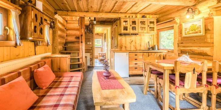 Ubytovanie v čarovnej chalúpke v Ždiari s raňajkami a možnosťou wellness