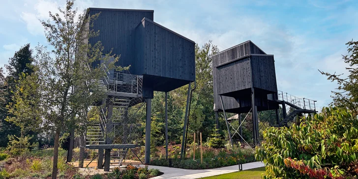 4* Resort Johanka alebo treehouse na Vysočine: polpenzia, vírivka, sauna a drevené sudy