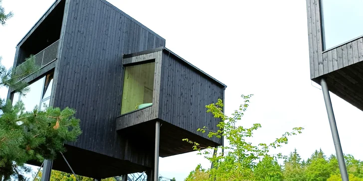4* Resort Johanka alebo treehouse na Vysočine: polpenzia, vírivka, sauna a drevené sudy