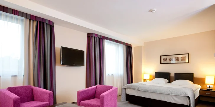 Moderný hotel v centre mesta Bielsko-Biała blízko pri vlakovej stanici: raňajky alebo polpenzia