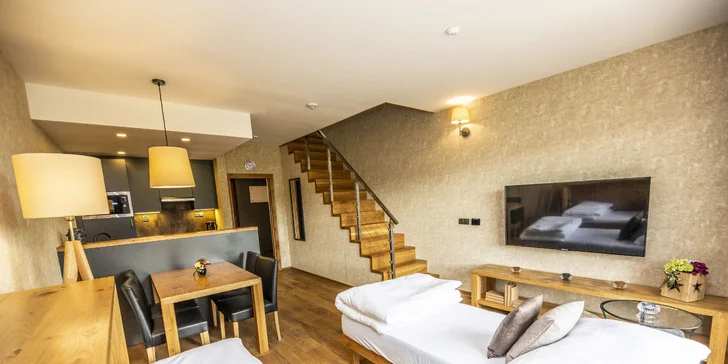 Krásny apartmán pri Českej Lípe: raňajky aj wellness a Lužické hory na dohľad