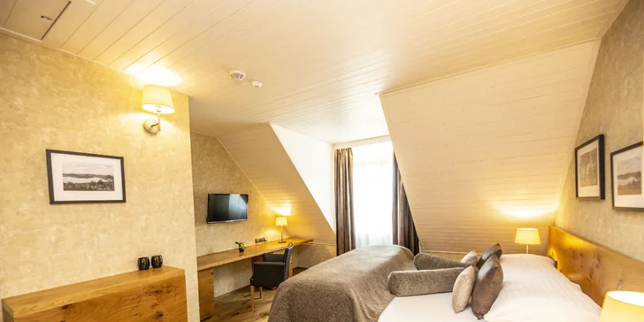 Krásny apartmán pri Českej Lípe: raňajky aj wellness a Lužické hory na dohľad