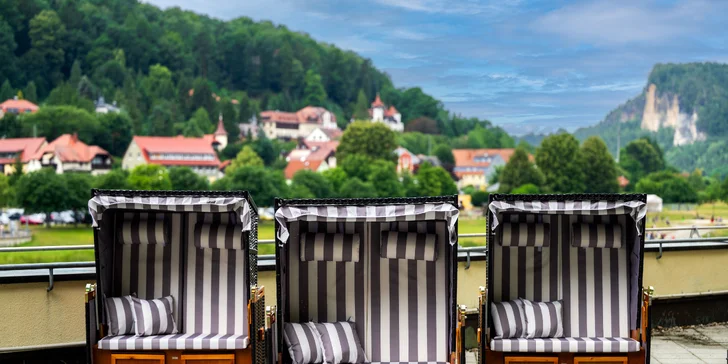 Hotel na brehu Labe v Saskom Švajčiarsku: polpenzia a neobmedzený wellness