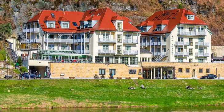Hotel na brehu Labe v Saskom Švajčiarsku: polpenzia a neobmedzený wellness