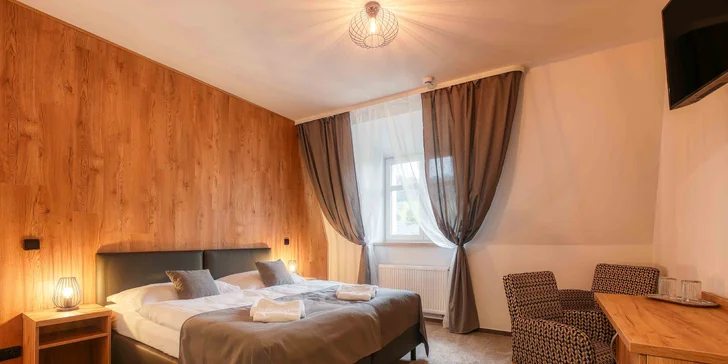 Luxusný kúpeľný pobyt v Jeseníkoch: raňajky alebo polpenzia aj neobmedzený wellness