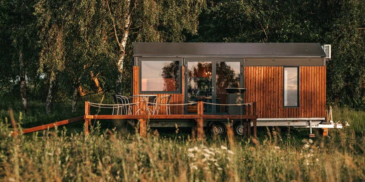 Tiny House Louis na Lipensku: skvelé vybavenie vrátane kuchyne a kúpeľne, prekrásny výhľad