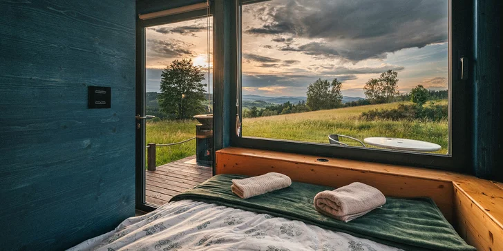 Tiny House Louis na Lipensku: skvelé vybavenie vrátane kuchyne a kúpeľne, prekrásny výhľad