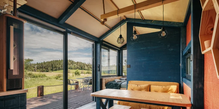 Tiny House Louis na Lipensku: skvelé vybavenie vrátane kuchyne a kúpeľne, prekrásny výhľad