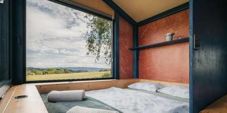 Tiny House Louis na Lipensku: skvelé vybavenie vrátane kuchyne a kúpeľne, prekrásny výhľad