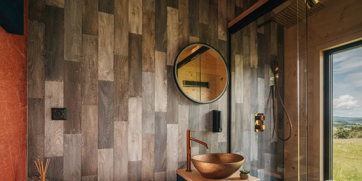 Tiny House Louis na Lipensku: skvelé vybavenie vrátane kuchyne a kúpeľne, prekrásny výhľad