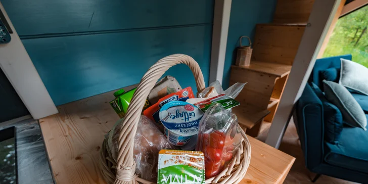 Tiny House Česílko: skvelá poloha blízko Lipna, vlastná sauna aj terasa s výhľadom