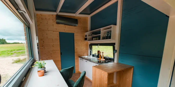 Tiny House Česílko: skvelá poloha blízko Lipna, vlastná sauna aj terasa s výhľadom