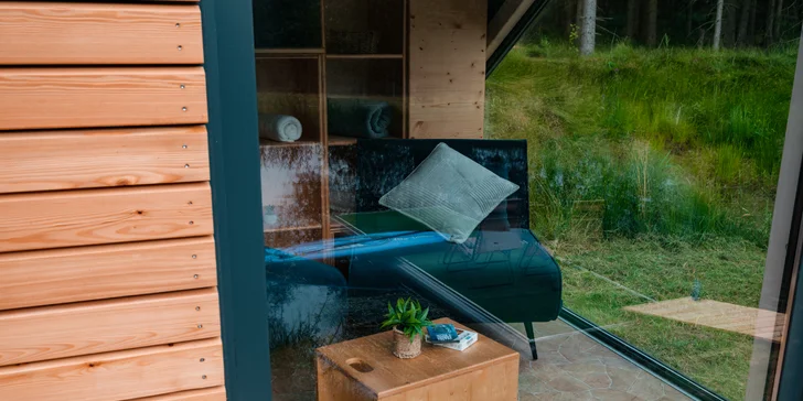 Tiny House Česílko: skvelá poloha blízko Lipna, vlastná sauna aj terasa s výhľadom