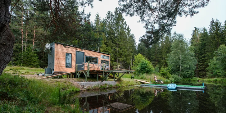 Tiny House Česílko: skvelá poloha blízko Lipna, vlastná sauna aj terasa s výhľadom